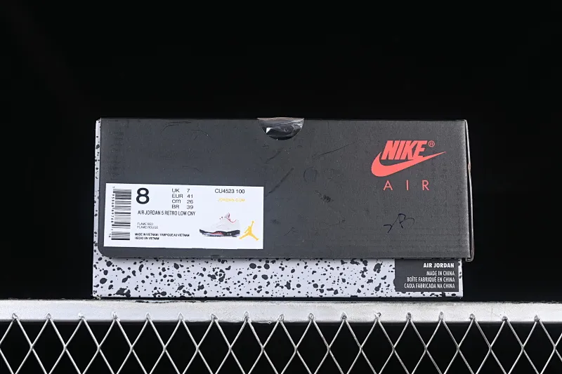 All categories Air Jordan Jordan series basketball shoes Air Jordan 5 Z version Air Jordan 5 Low AJ5 Joe 5 white red silver Rukawa Kaede low-top basketball shoes CU4523-100